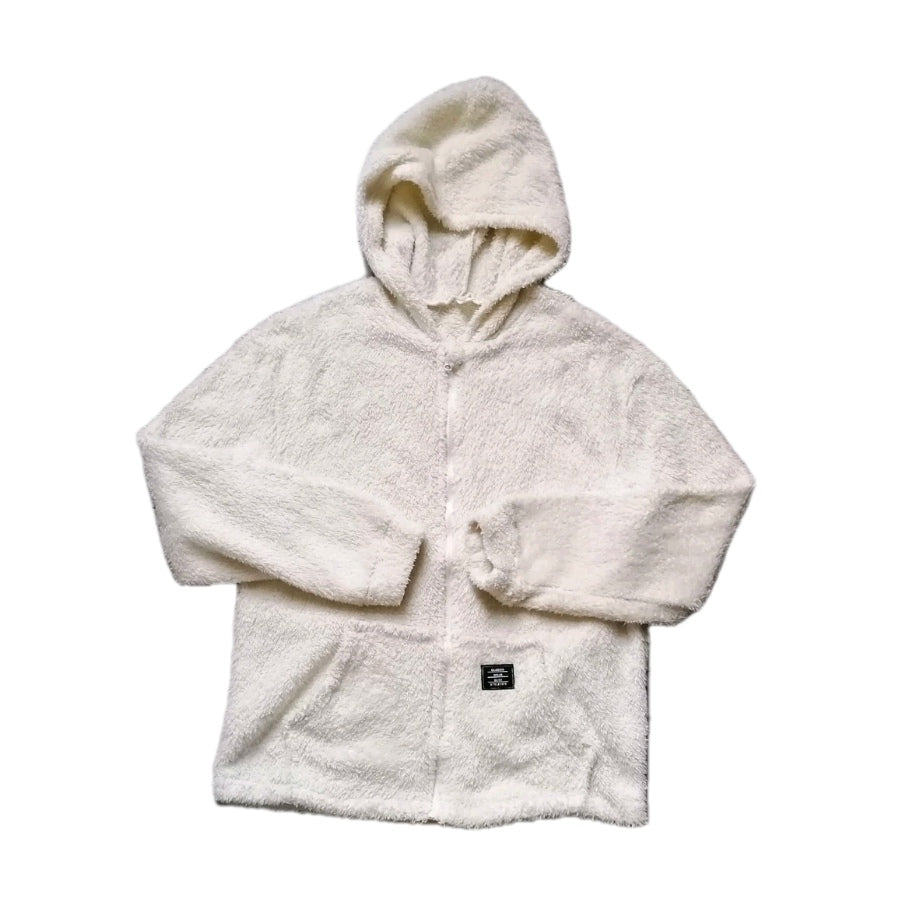 Girls cream fleece hoodie jumper, 15 years