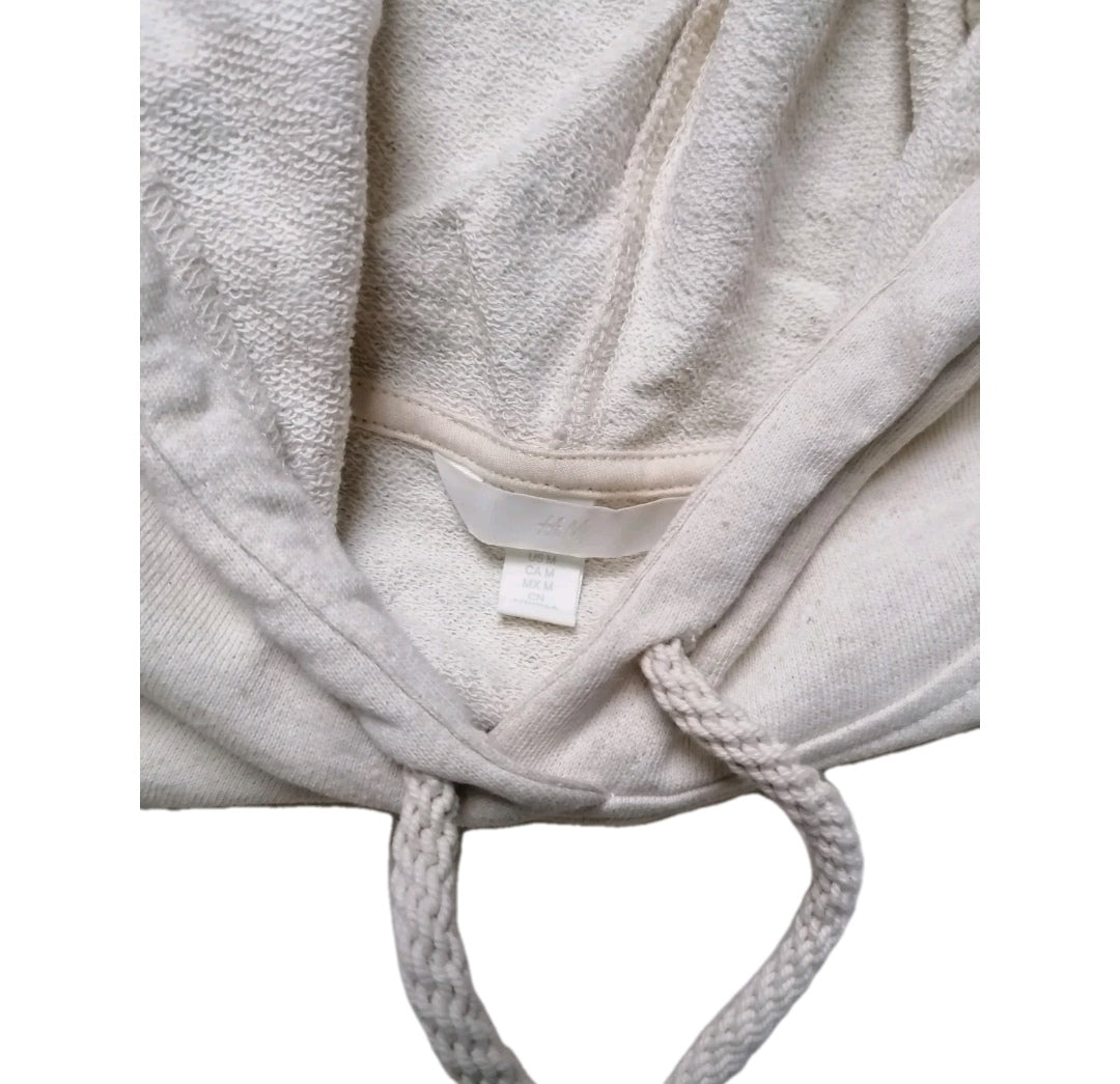 Ladies H&M beige hoodie sleeveless jumper, Medium(UK 12-14)
