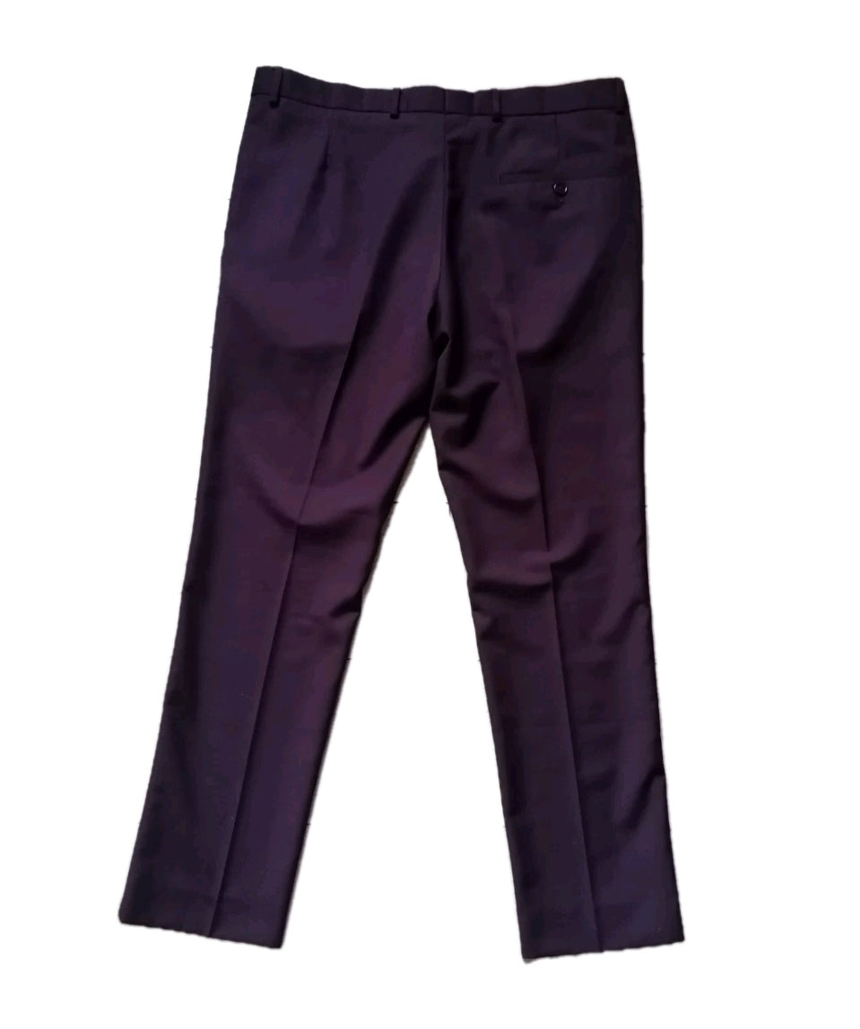 Men burgundy 2 piece slim fit suit, 40R/34S