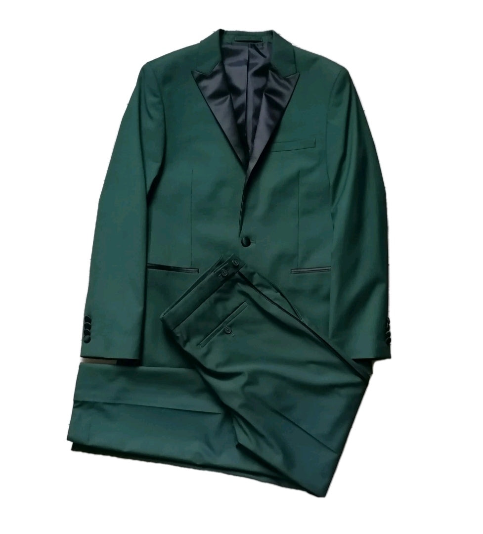 Men M&S green 2 piece dinner occasion suit 40R/34R