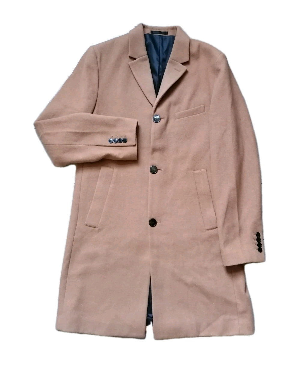 Men brown H&M trench overcoat, 38R