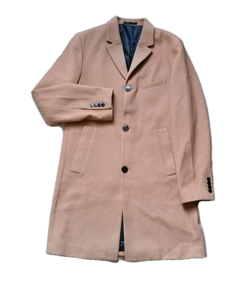 Men brown H&M trench overcoat, 38R