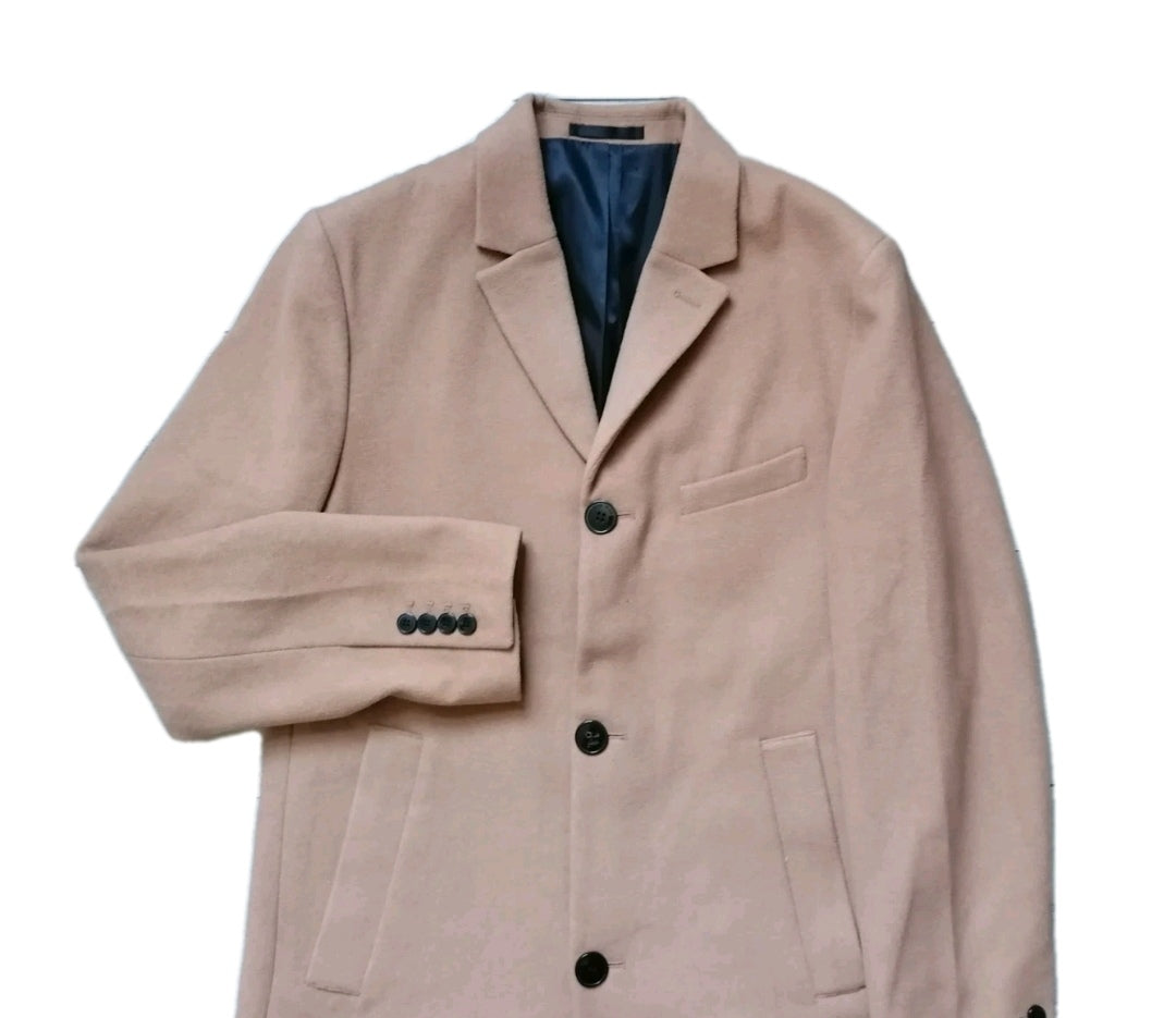 Men brown H&M trench overcoat, 38R