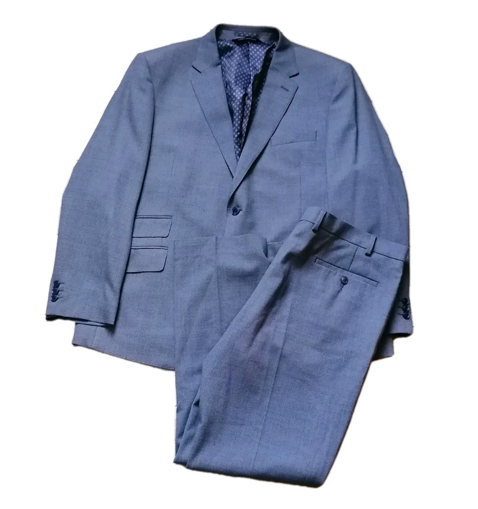 Men M&S pale blue 2 piece regular fit suit 44R/40R