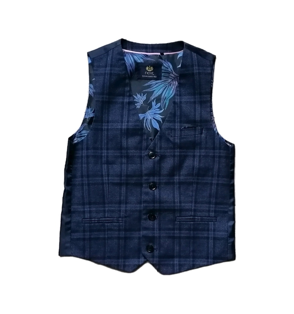 Boys Next navy blue 3 piece suit, 8-9 years