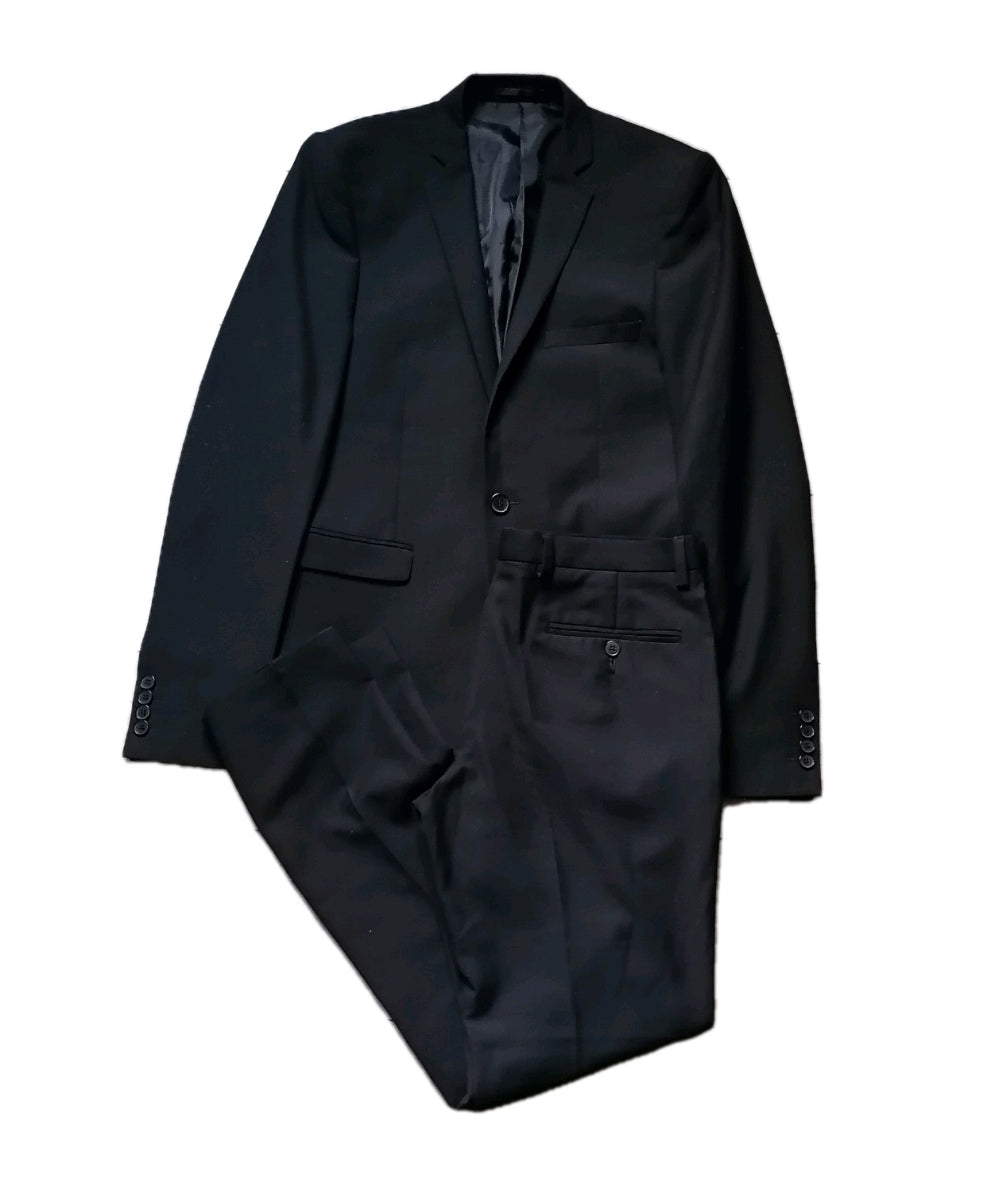 Men Burton black skinny fit 2 piece suit 38L/32R