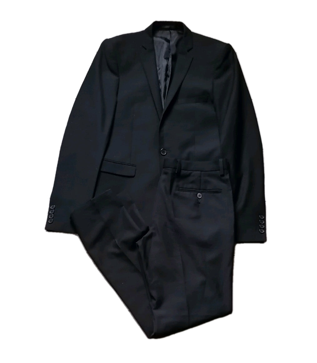Men Burton black skinny fit 2 piece suit 38L/32R