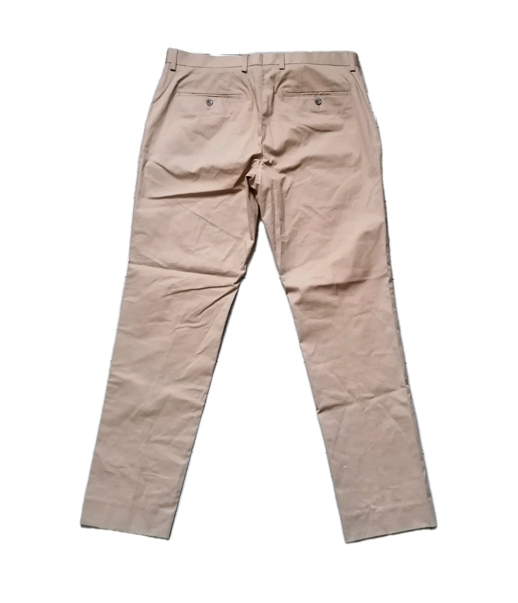 Men Next beige skinny fit crop stretch chinos W36 L31