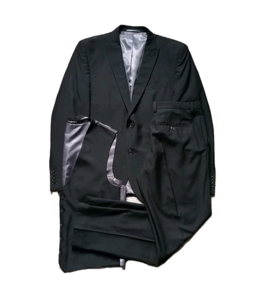 Men Next black 3 piece slim fit suit 44R/36R/44R