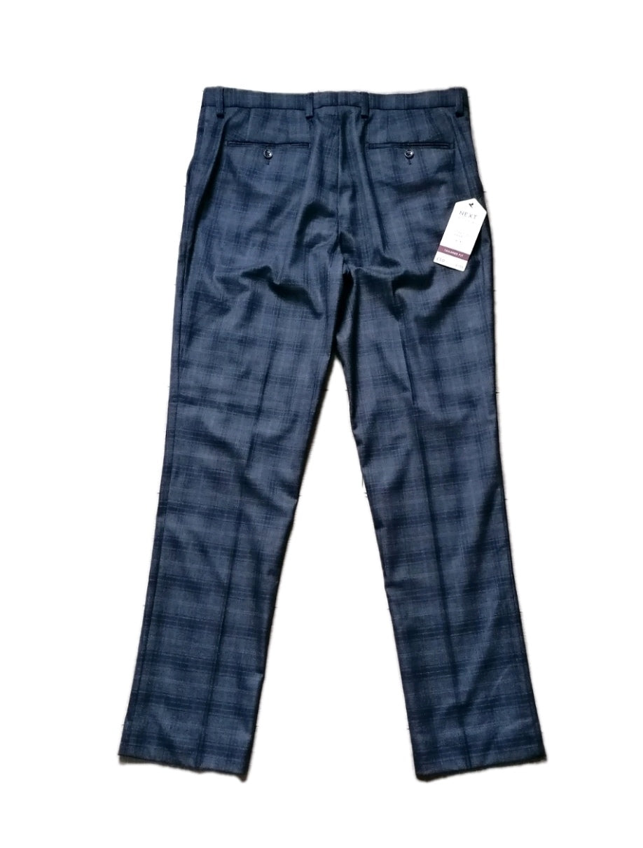 Men Next grey check tailored fit formal trouser W36 L33