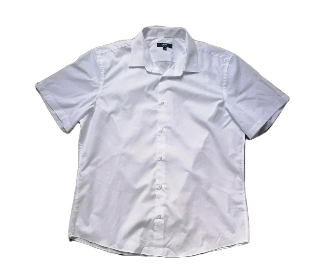 Men short sleeve regular fit formal shirt 17.5"