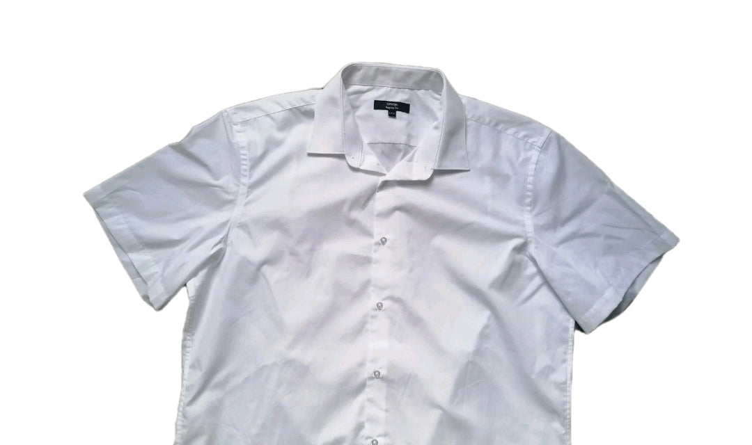 Men short sleeve regular fit formal shirt 17.5"