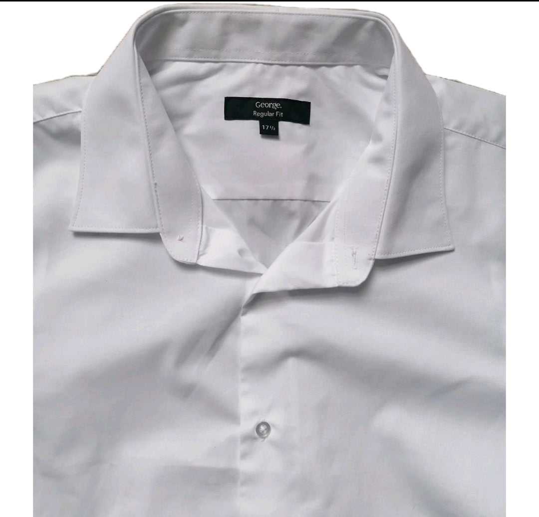 Men short sleeve regular fit formal shirt 17.5"