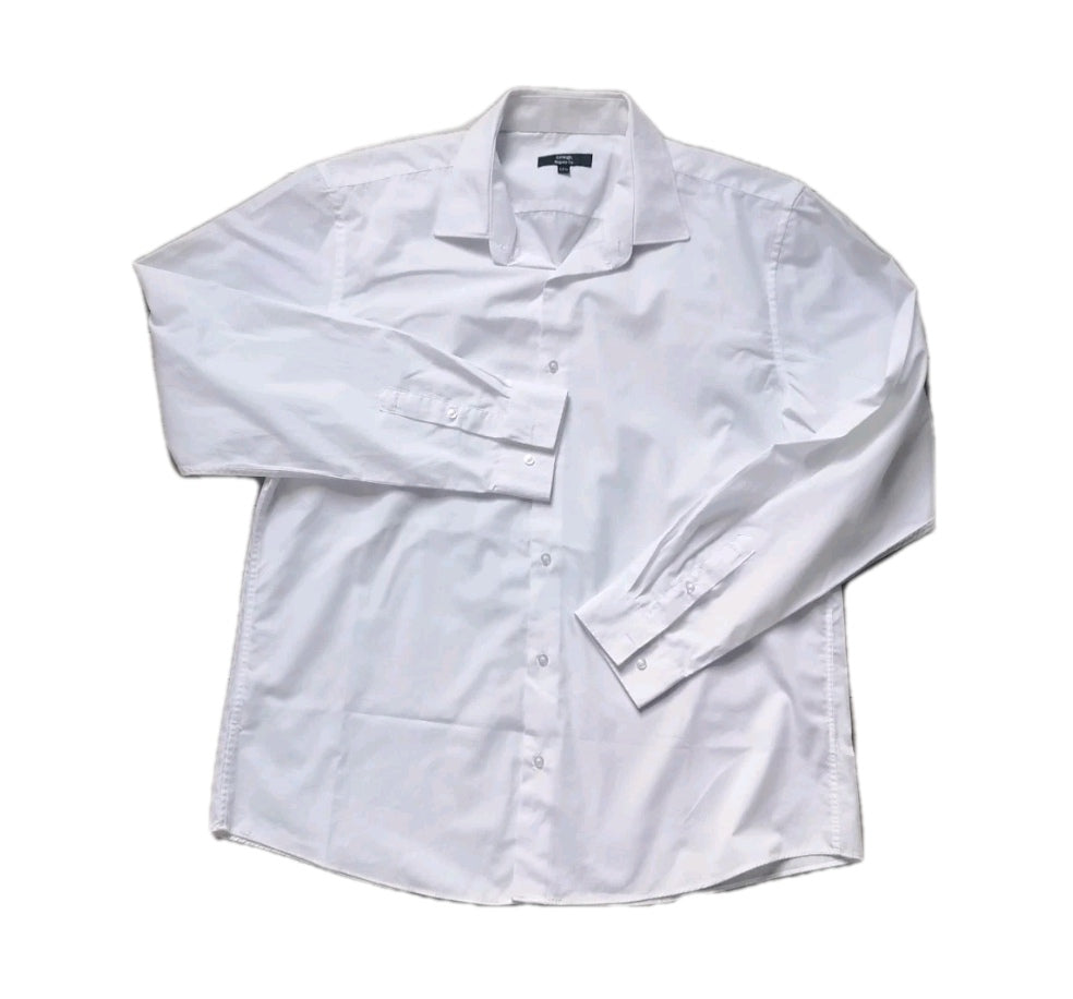 Men white long sleeve formal regular fit shirt 17.5"