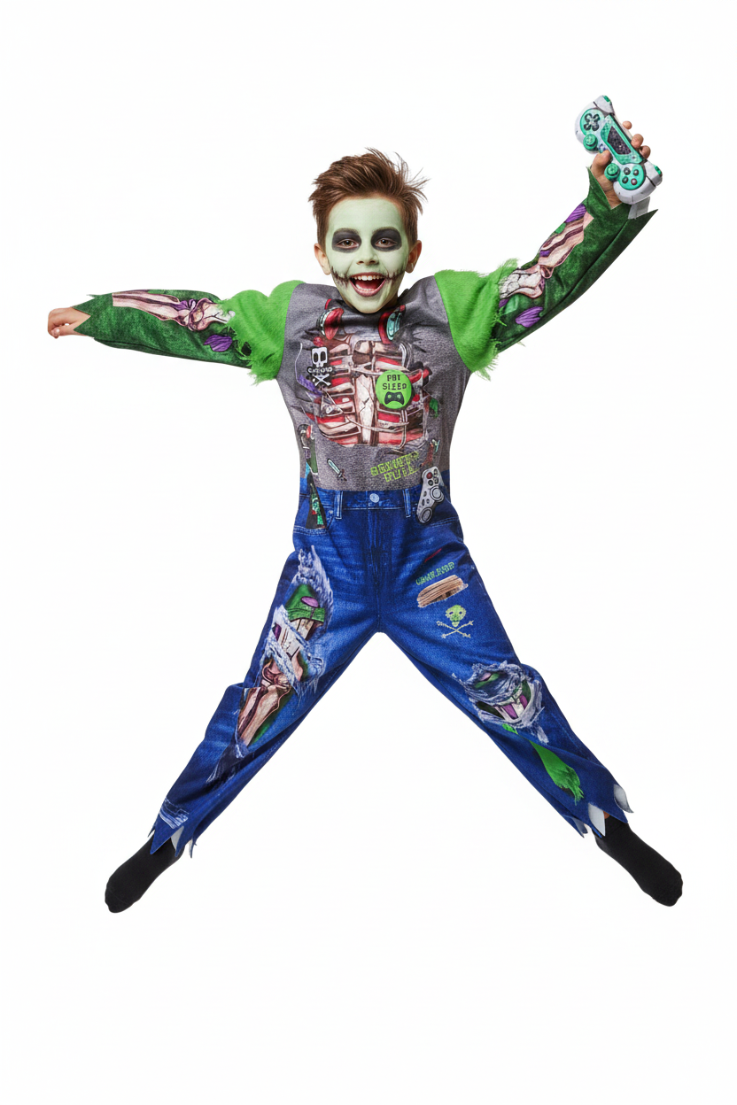 Boy Gamer Zombie Costume Model Shot