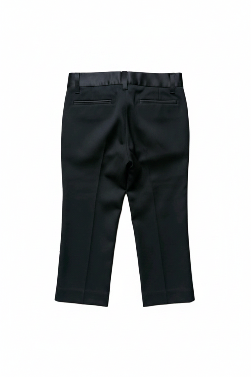 Boys Black Suit Trousers Back