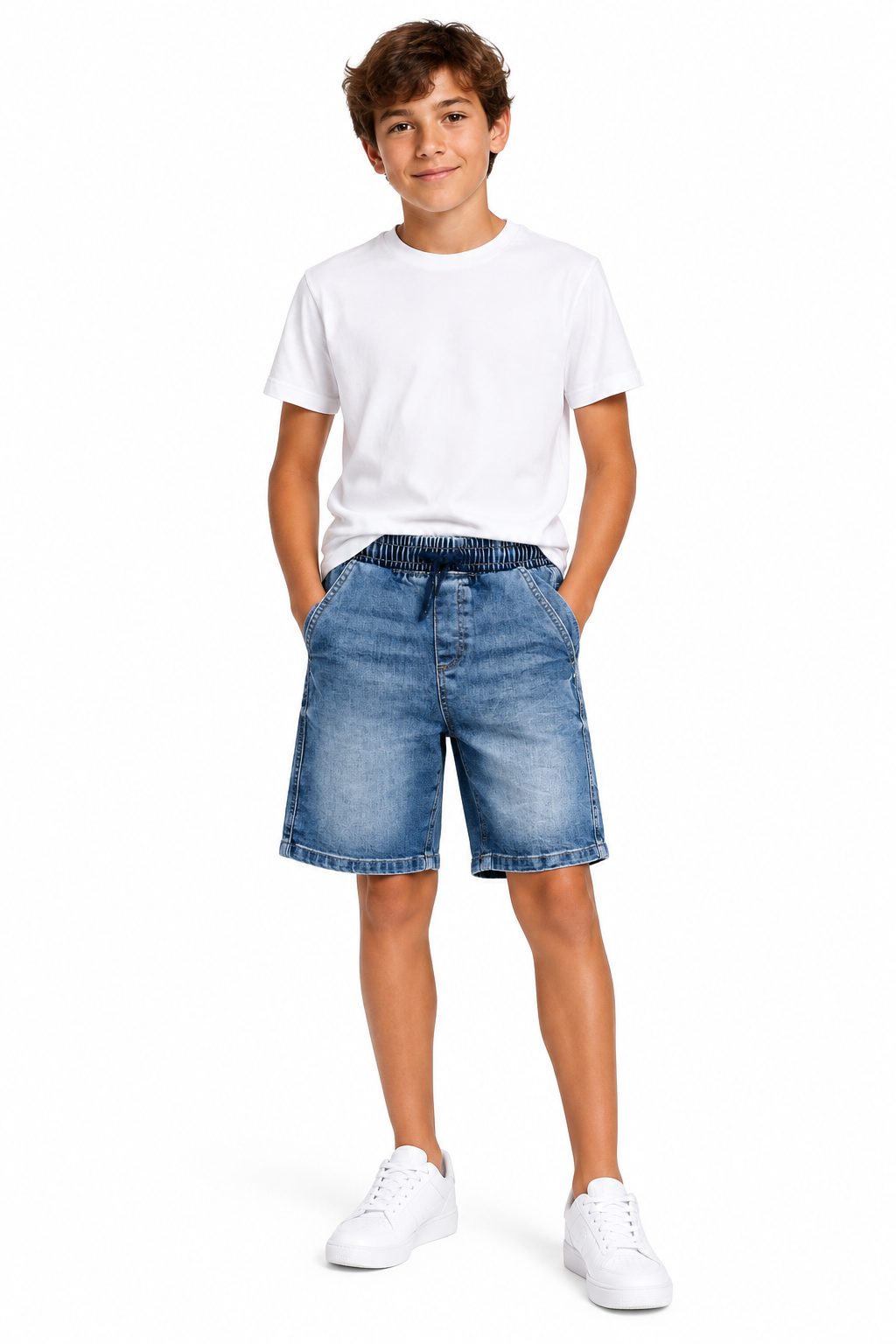 Boys Denim Shorts Model Shot