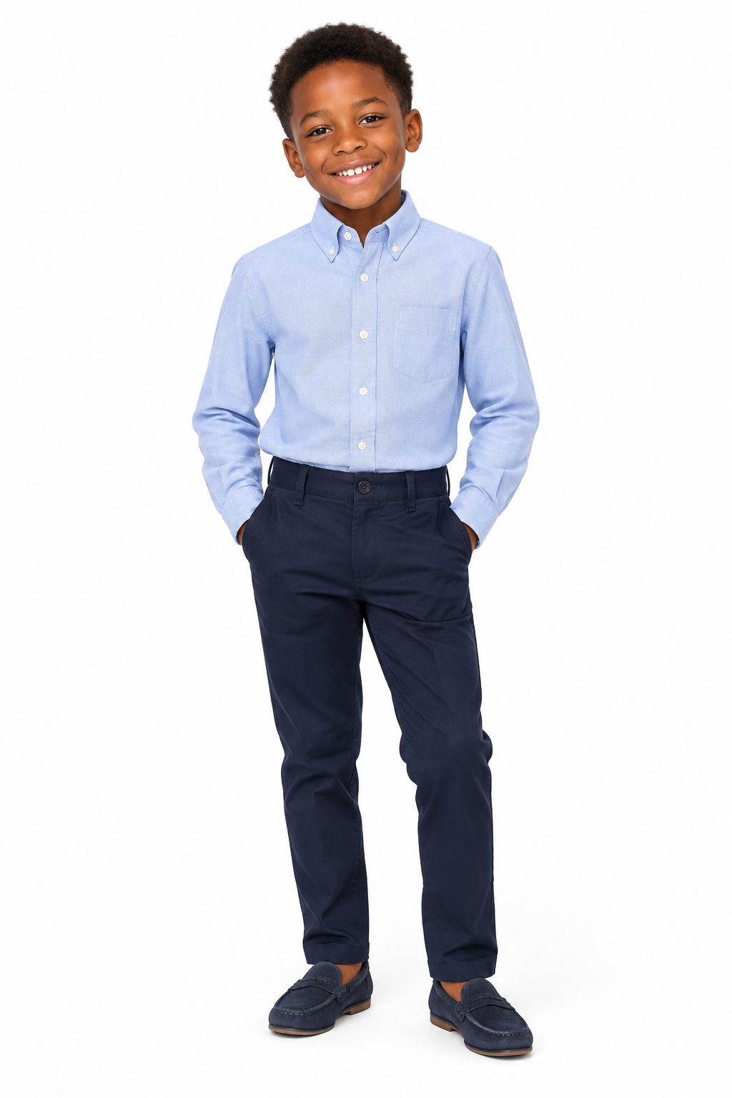 Boys Gap Blue Shirt on Model of Colour