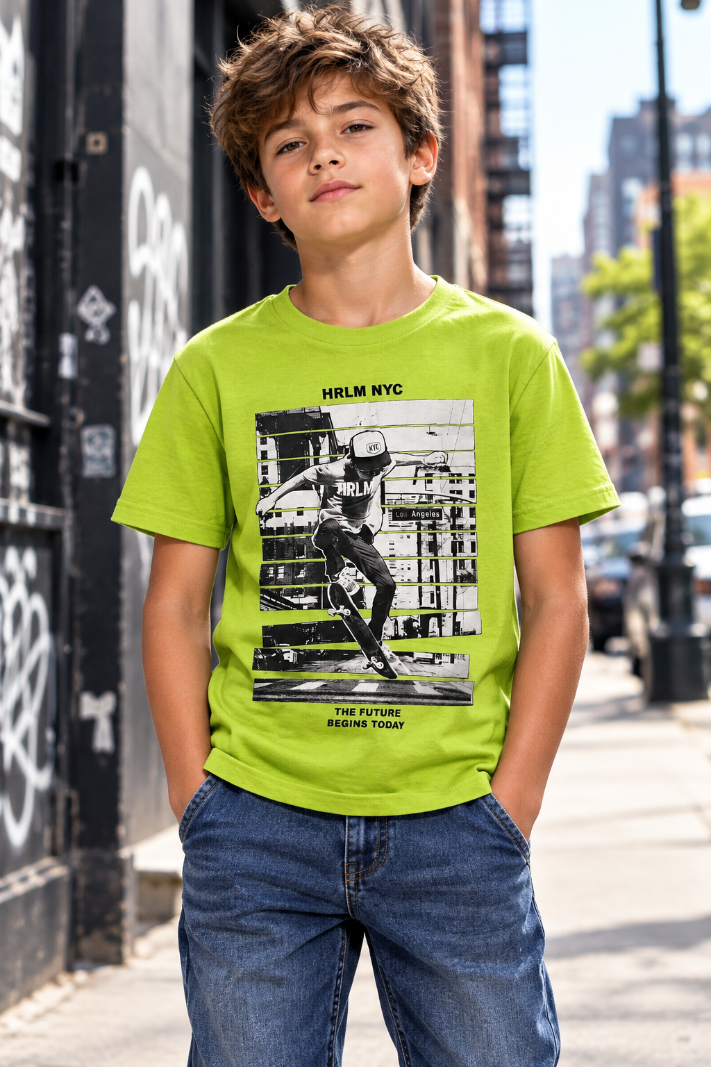 Boys NYC Skater T-Shirt Model