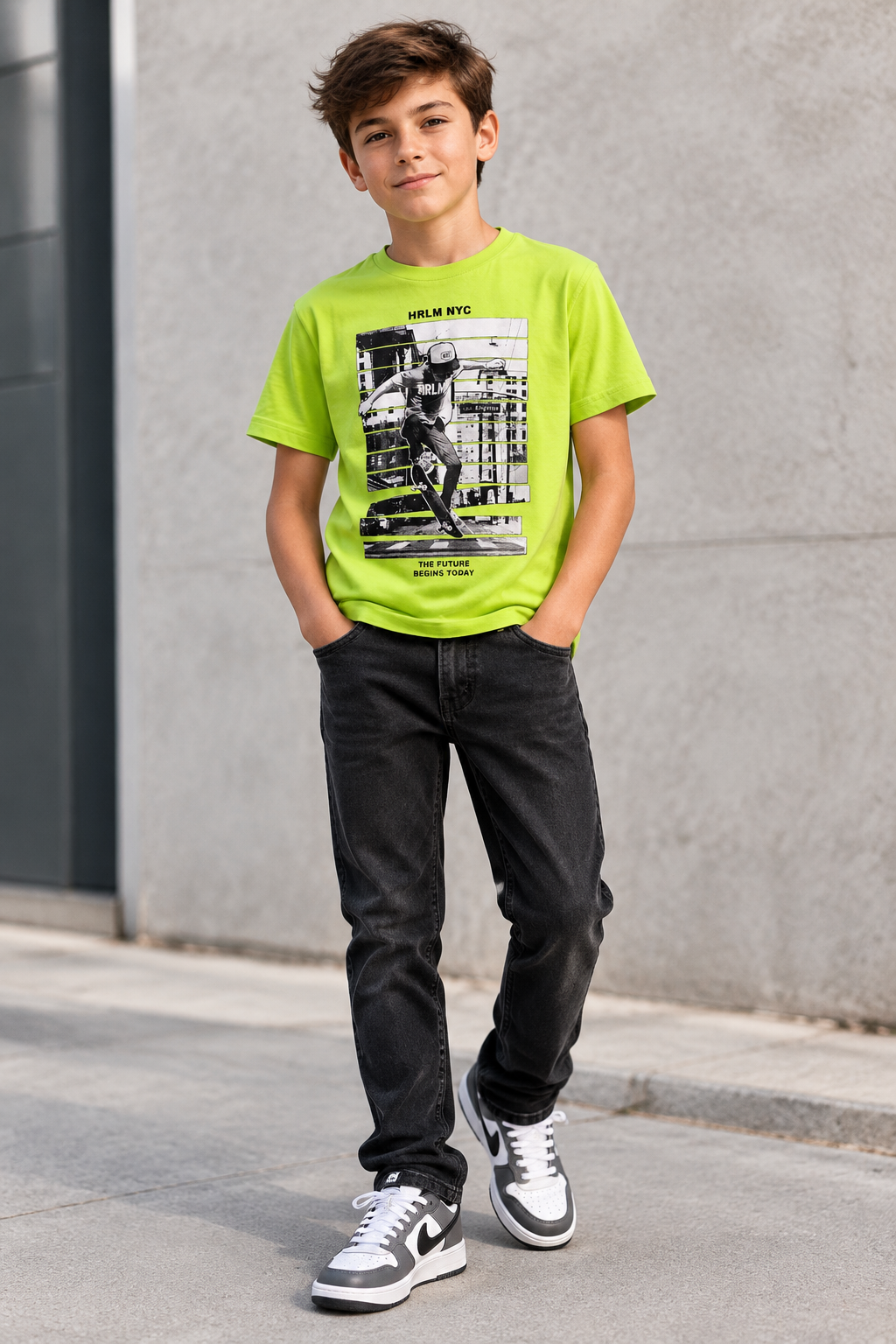 Boys NYC Skater T-Shirt on Model