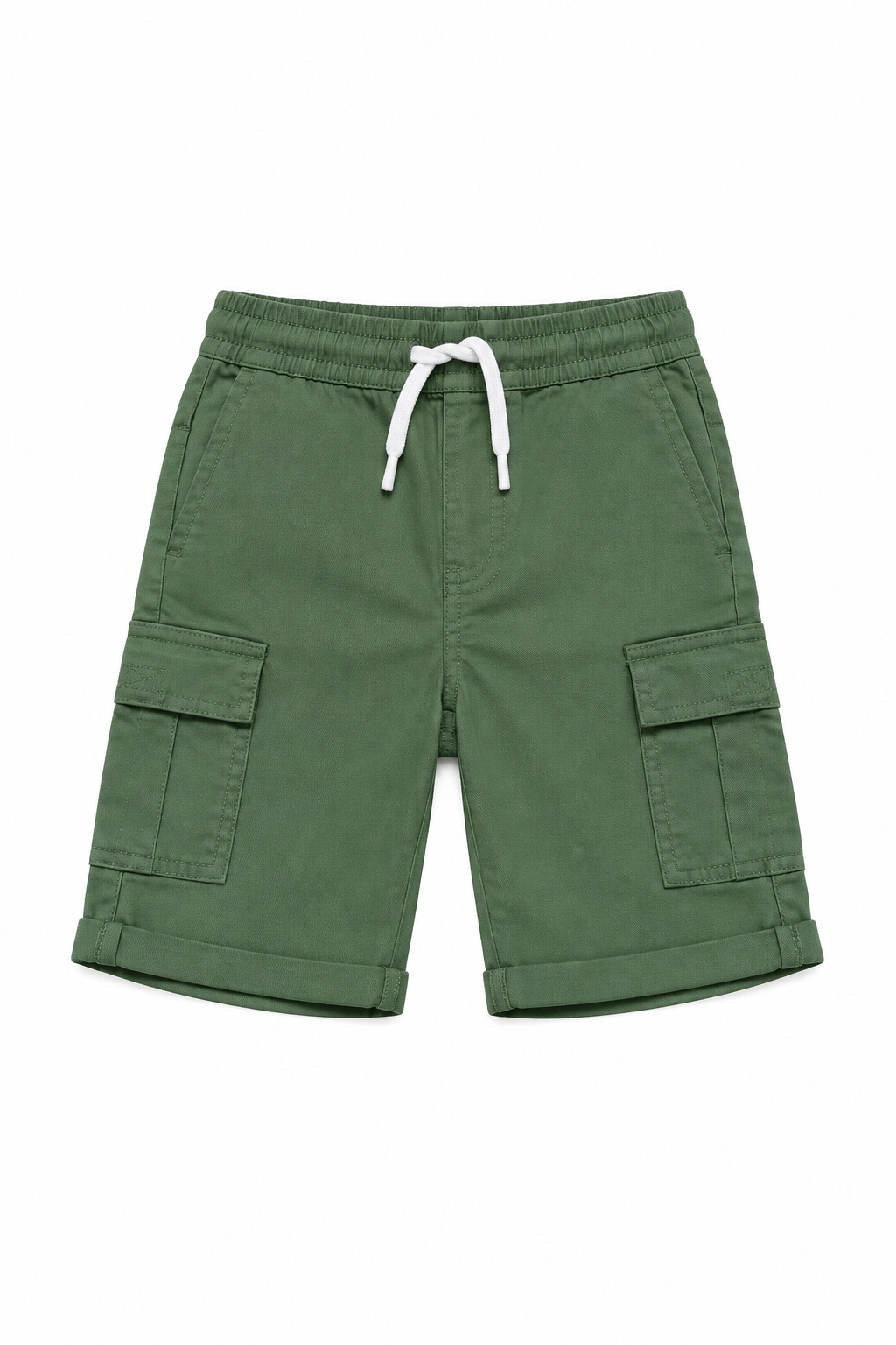 Boys olive green cargo shorts - refined