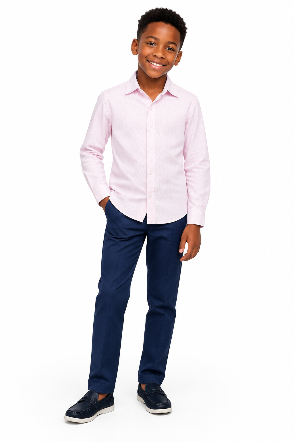 Boys Pink Shirt on Model of Colour