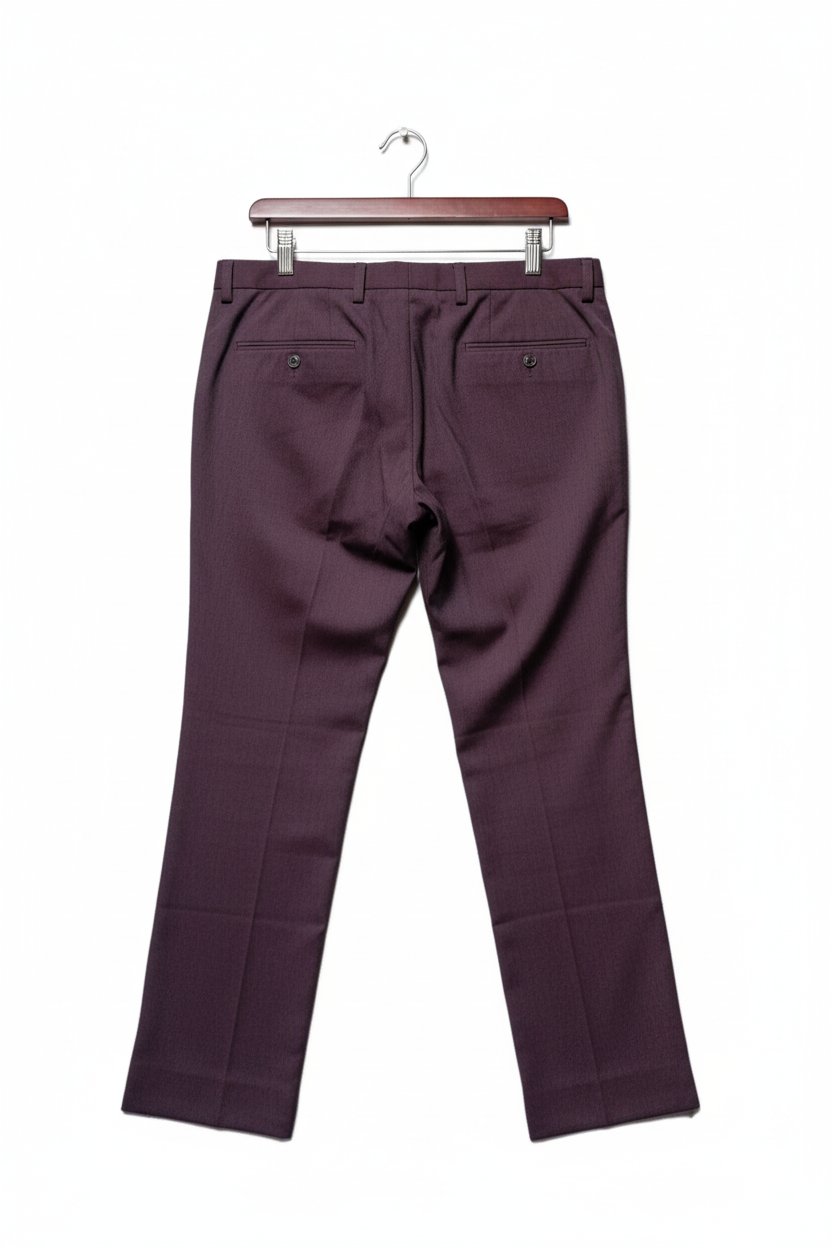 Burgundy Trousers Back Refined