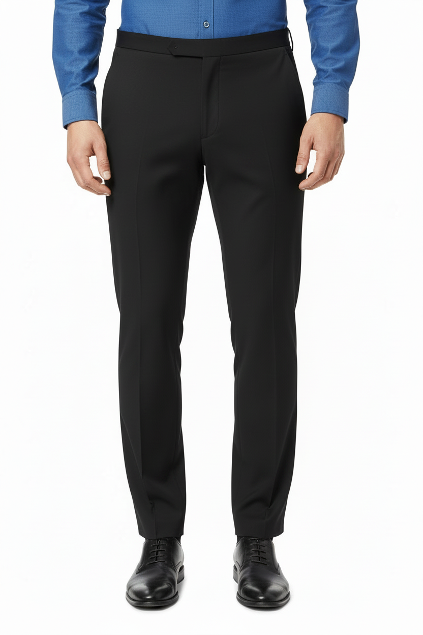 Burton Black Trousers Fully Concealed Front