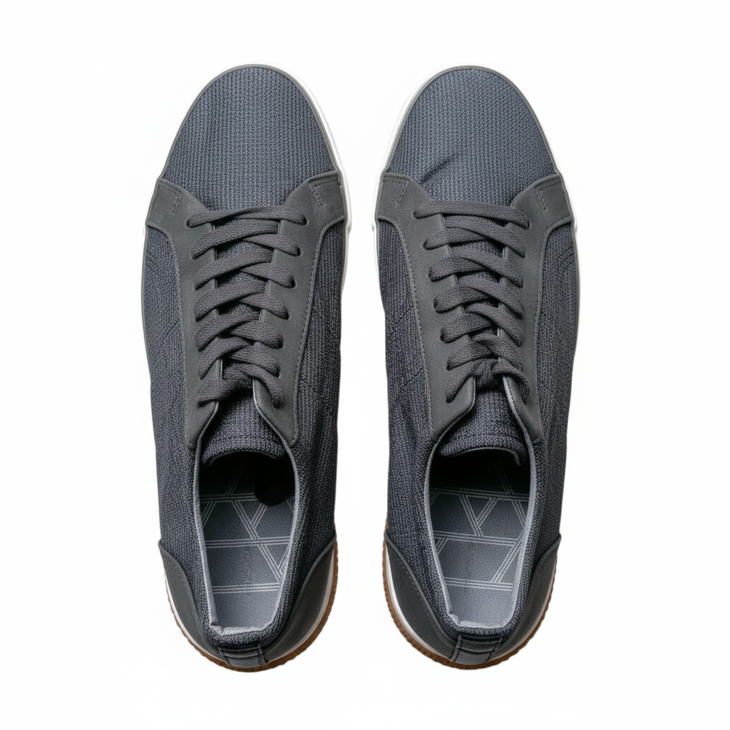 Charcoal Low-Top Trainers Top Down
