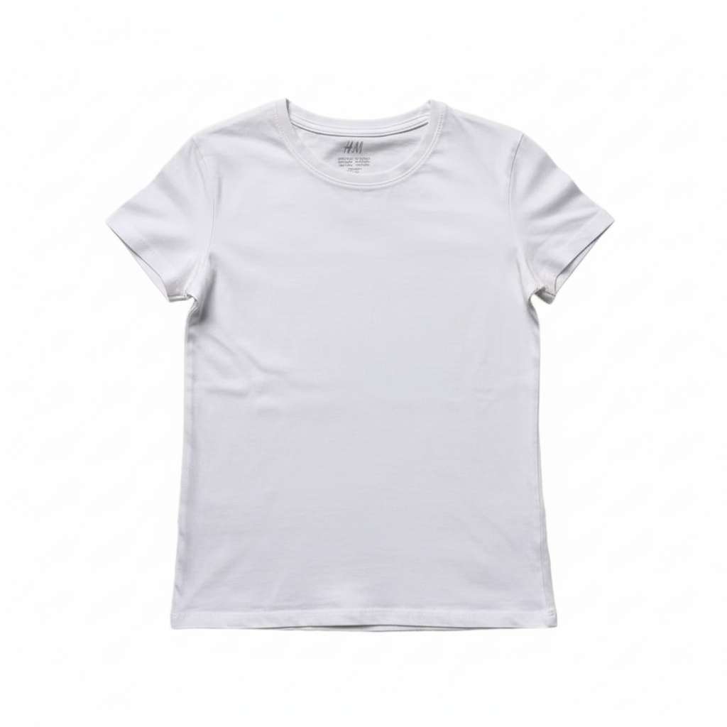 Girls White T-shirt Refined