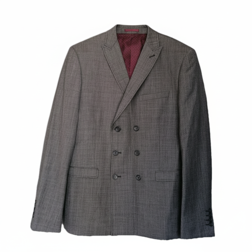 Grey Double Breasted Blazer – Hanger Removed