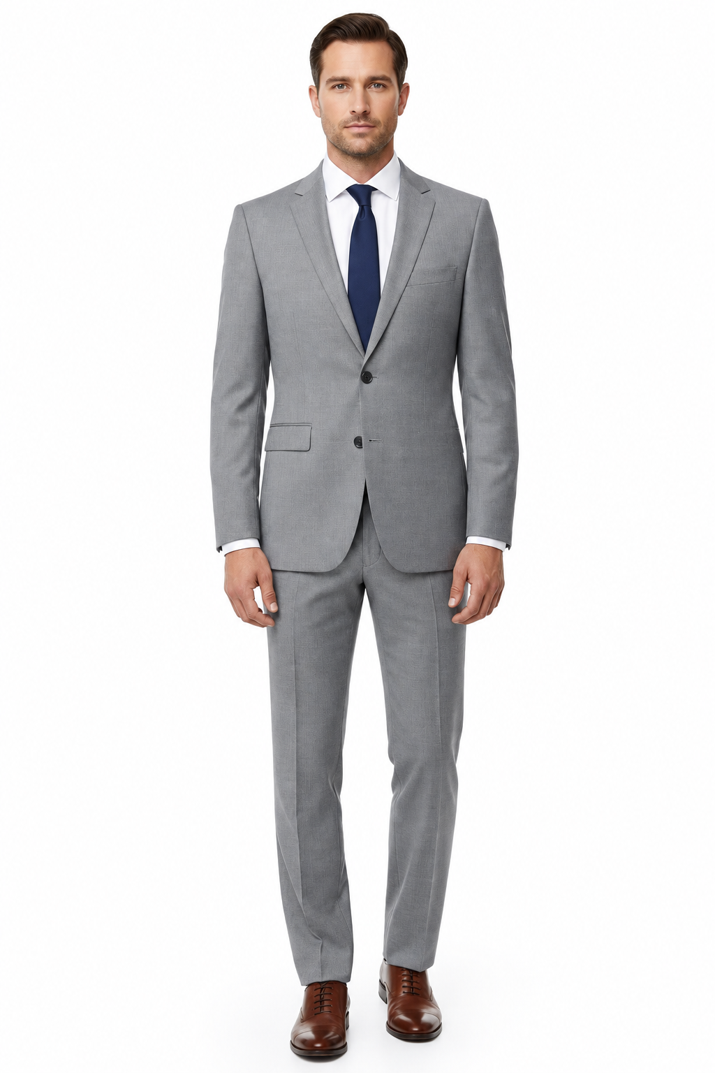 Grey Suit Single Pocket