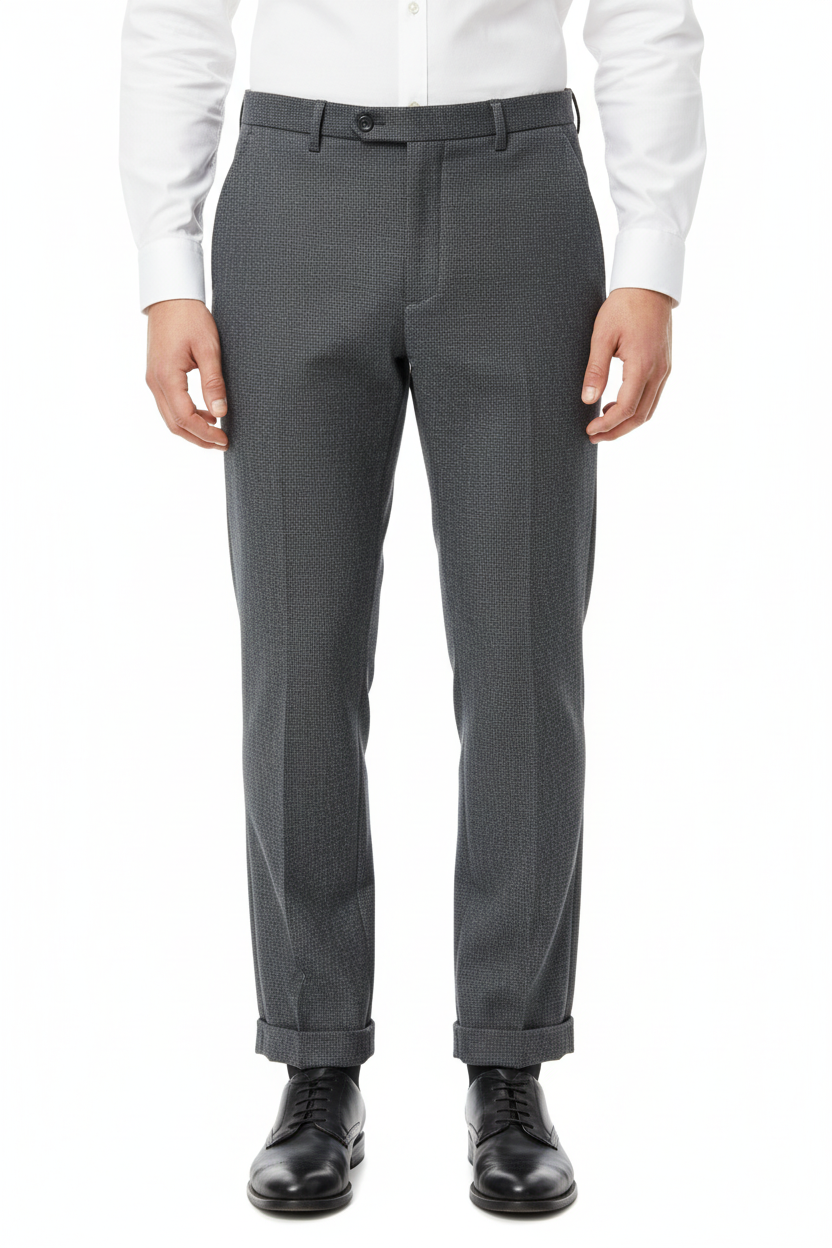 Grey Trousers Front on Model