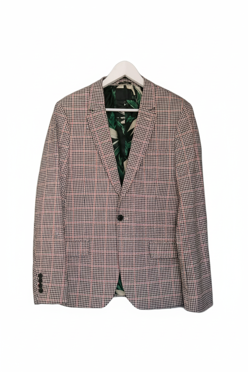 Houndstooth Blazer Refined - Three Quarter