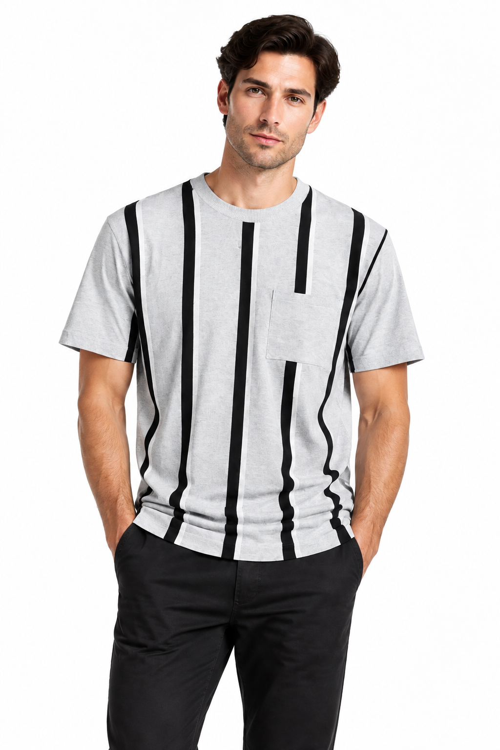 Men grey & black  t-shirt, small