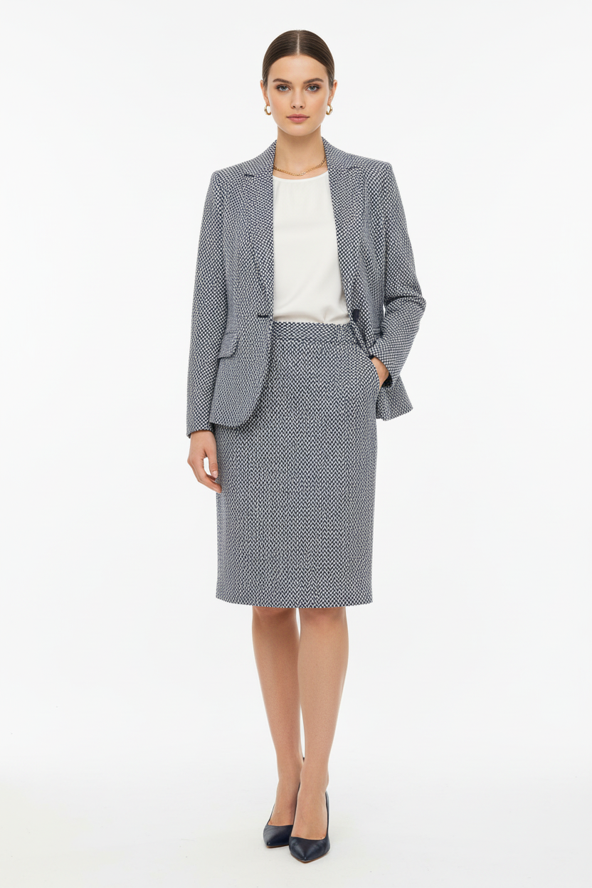 Ladies Skirt Suit Model Shot