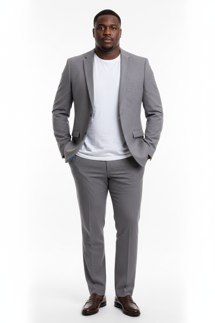 Light Grey Blazer - Big Built Model