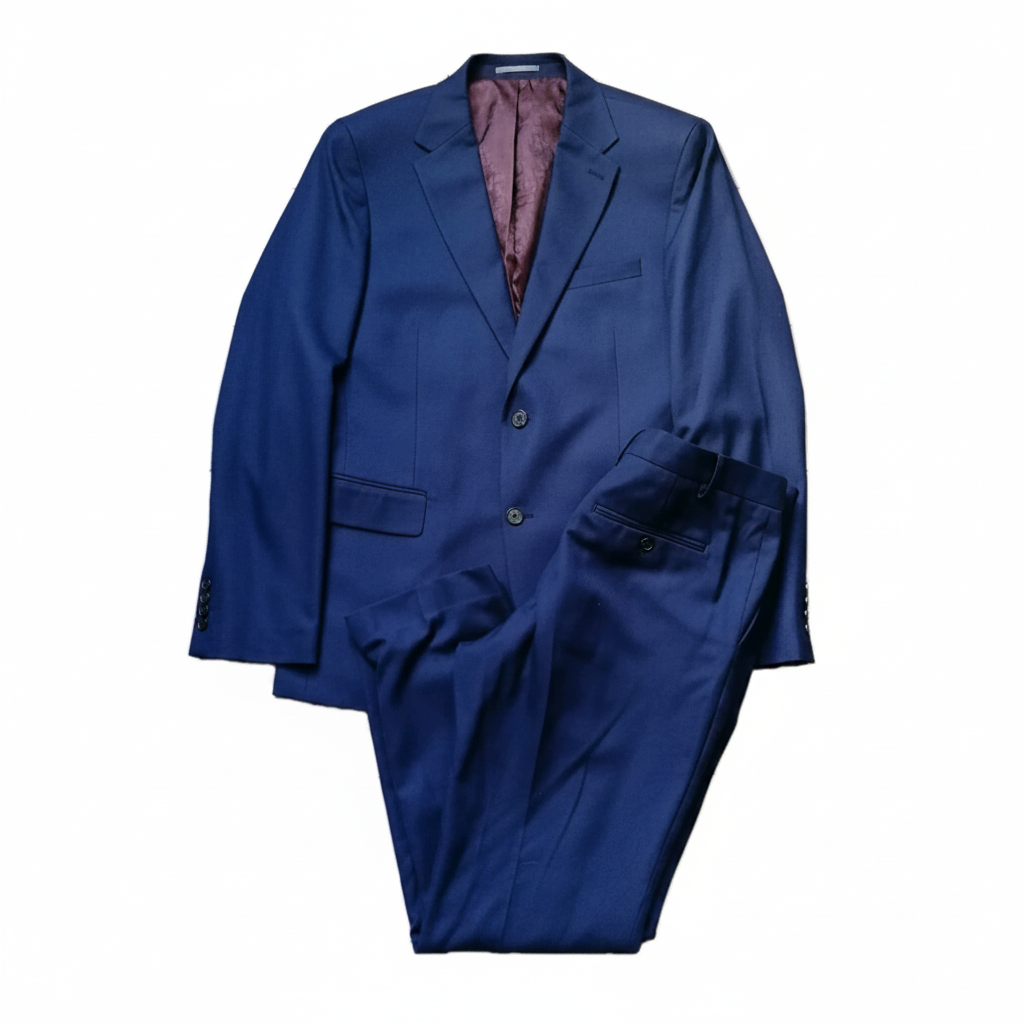 Men's Blue Slim Fit Suit - Enhanced