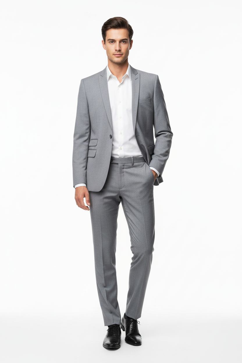 Men's Grey Suit - Model Shot