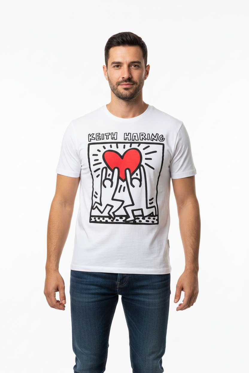 Men's Keith Haring T-Shirt on Model
