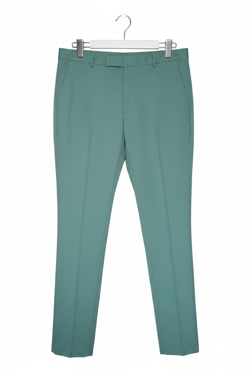 Mint Green Suit Trousers Front