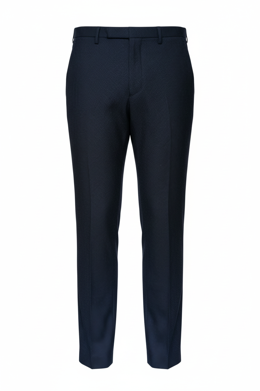 Navy Houndstooth Trousers - No Hanger