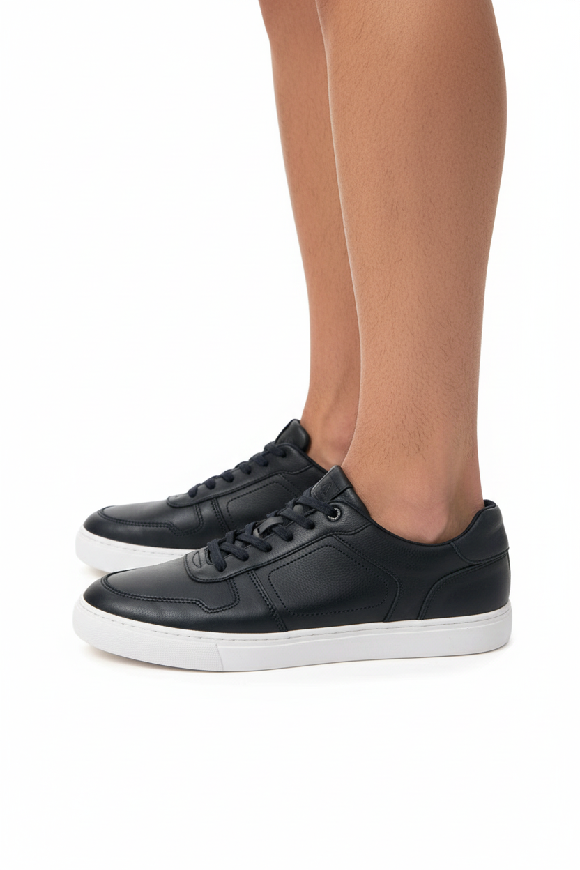Navy Trainers on Model Calf Down