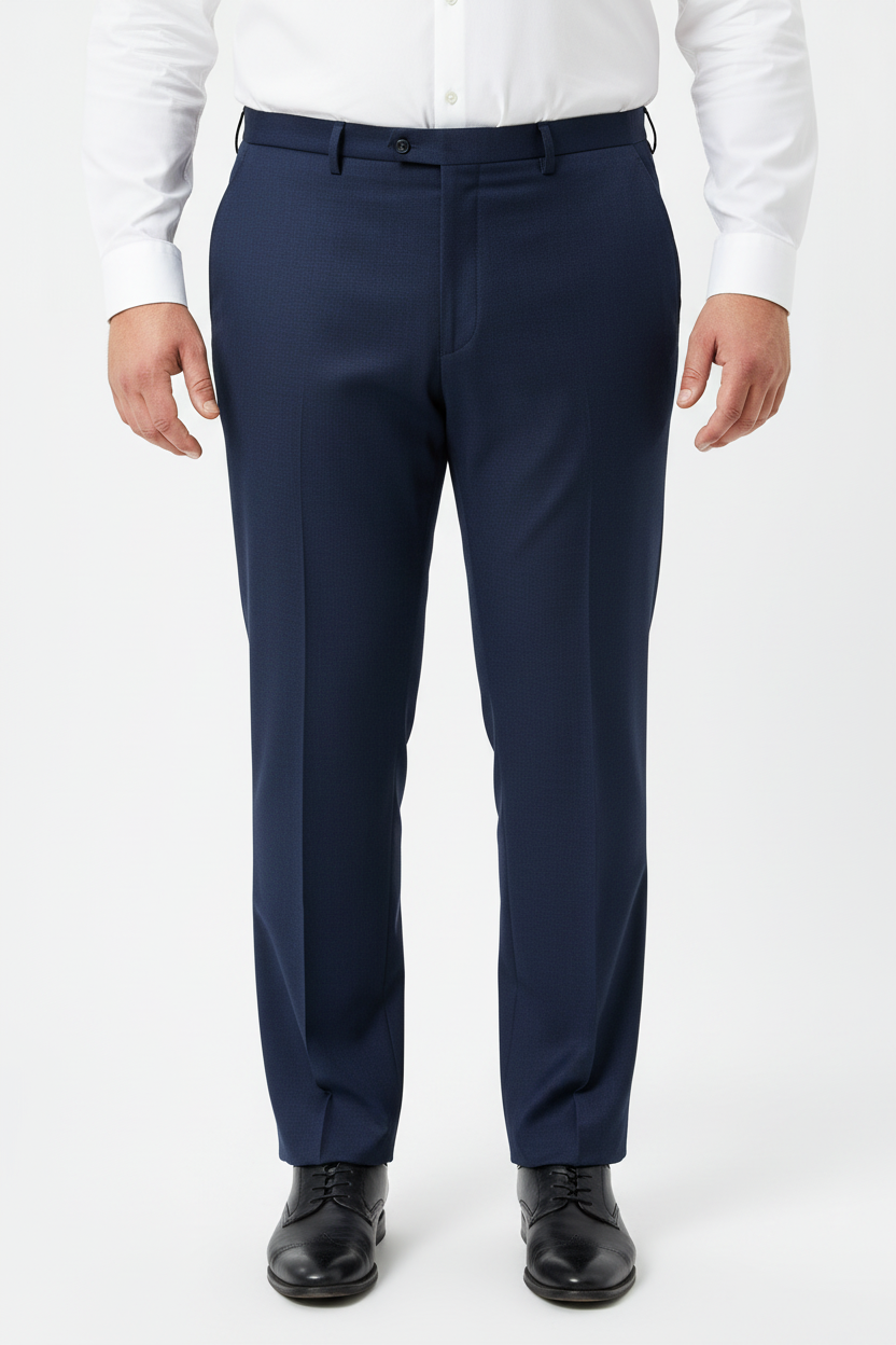 Navy Trousers Front with Shirt