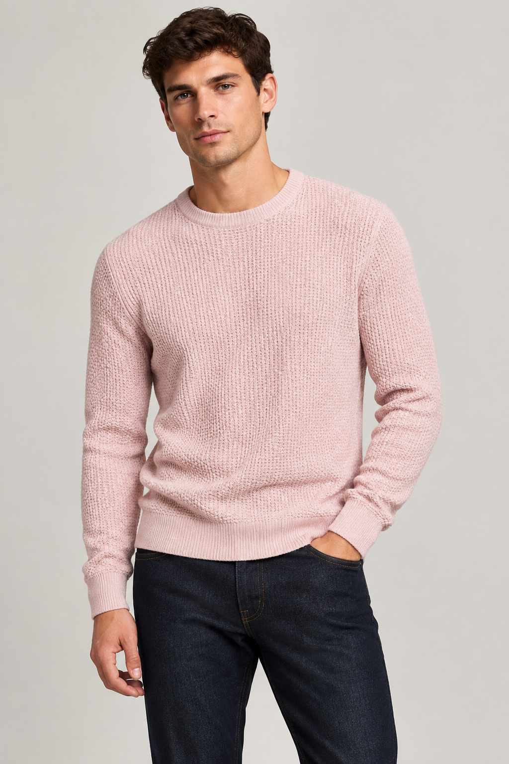 New Look Pink Knit Jumper on Model
