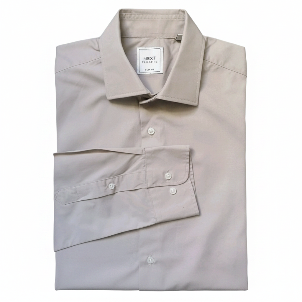 Next Beige Slim Fit Shirt