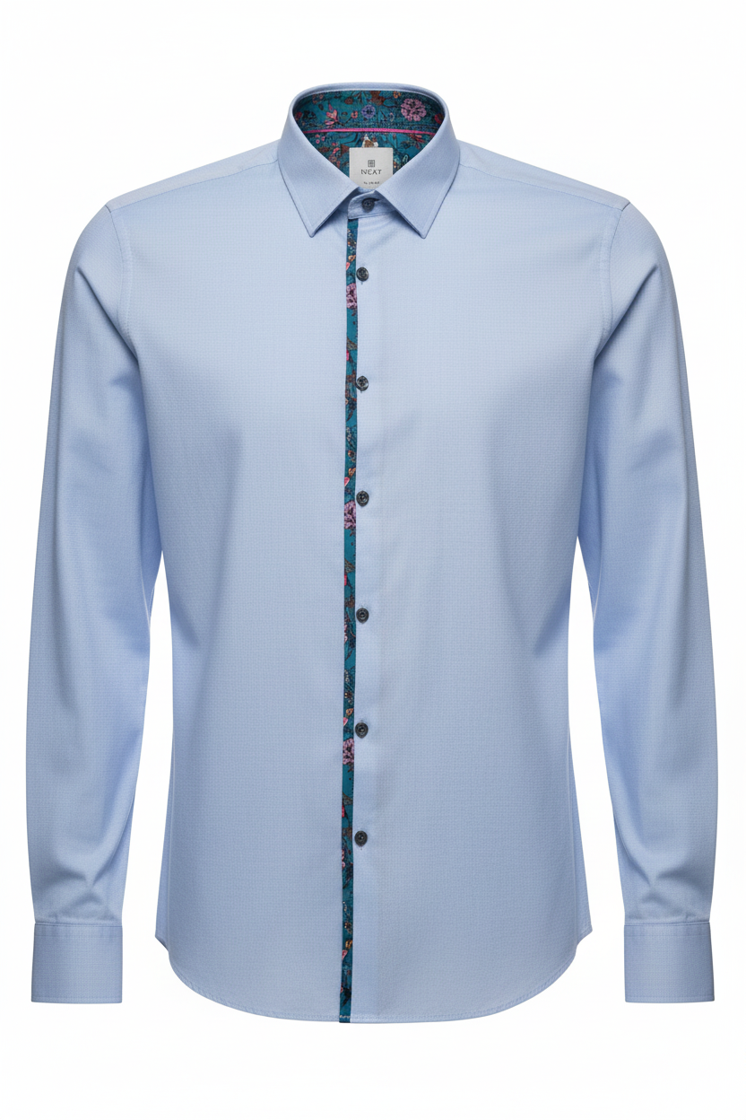 Next Sky Blue Slim Fit Shirt