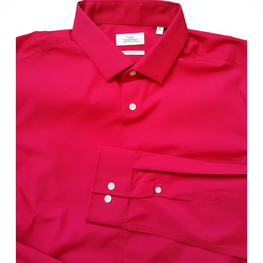Red Shirt Collar Close-up