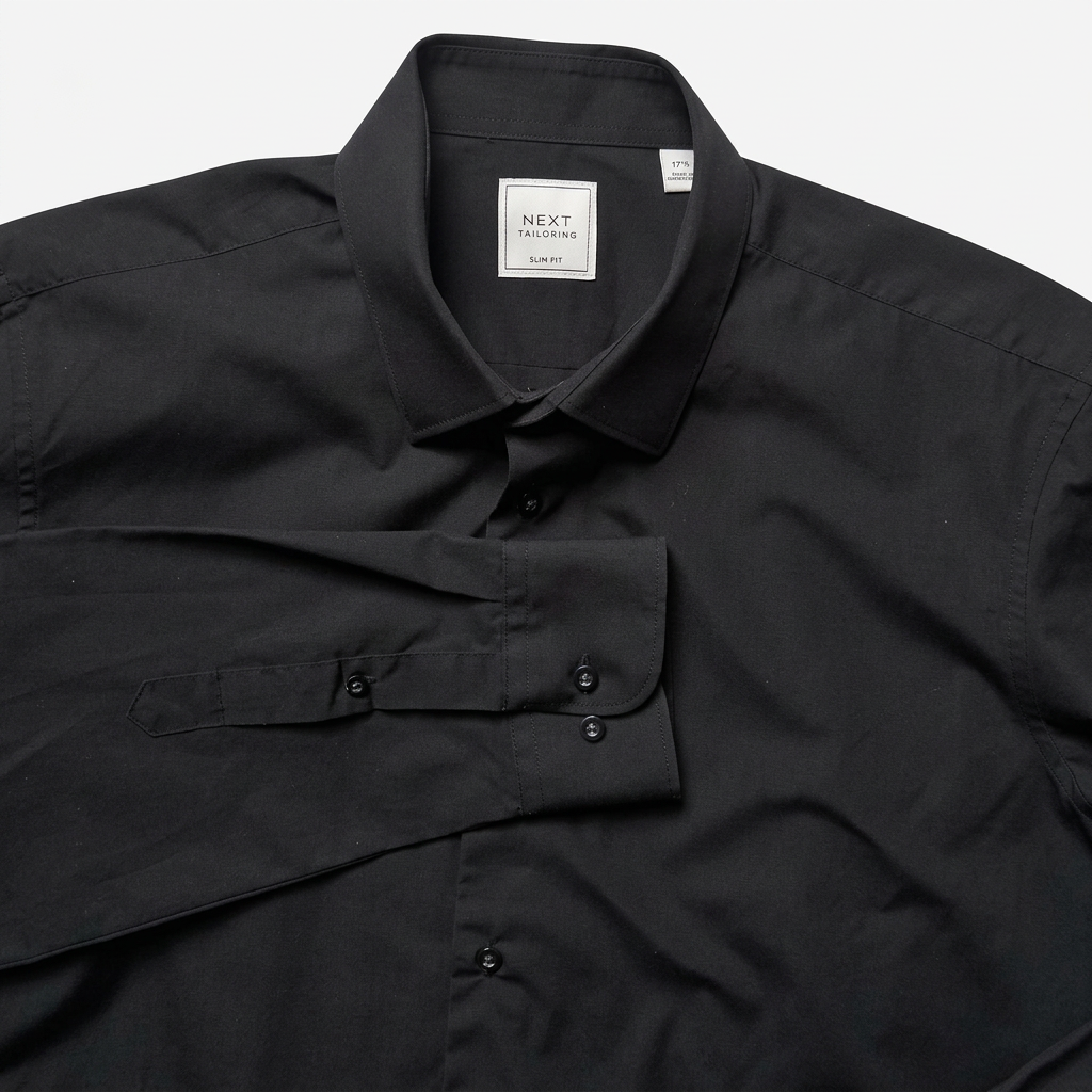 Refined collar and cuff close-up