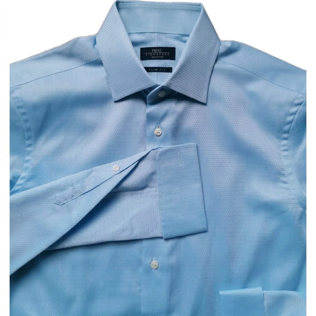 Refined collar and cuff close-up